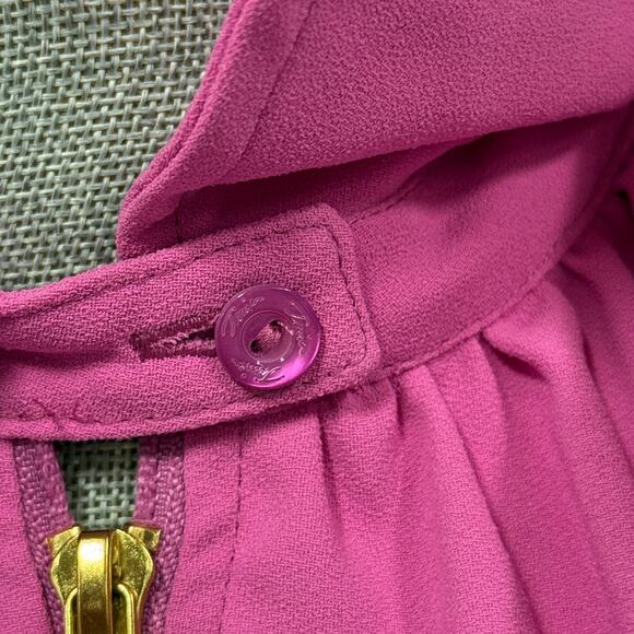 Trina Turk Snapdragon Pink Astounding Zip Up Collared Bomber Jacket Size XS NWT - Picture 8 of 11